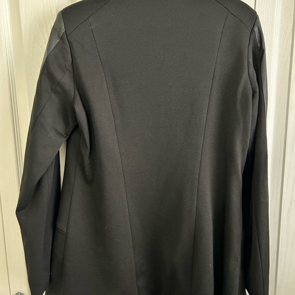 NWT Ricki’s Black Blazer with Faux Leather TrIm - Picture 2 of 7